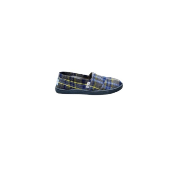 Toms Blue Plaid Slip On Shoes - Toddler’s Size 11 - Picture 1 of 6